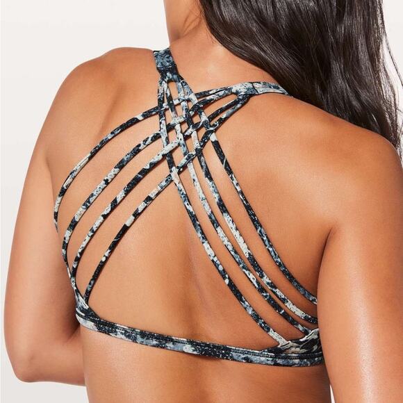Lululemon Free To Be Bra Wild Spring Bloom Multi Full On Luxtreme Strappy Size 4 - Picture 2 of 6